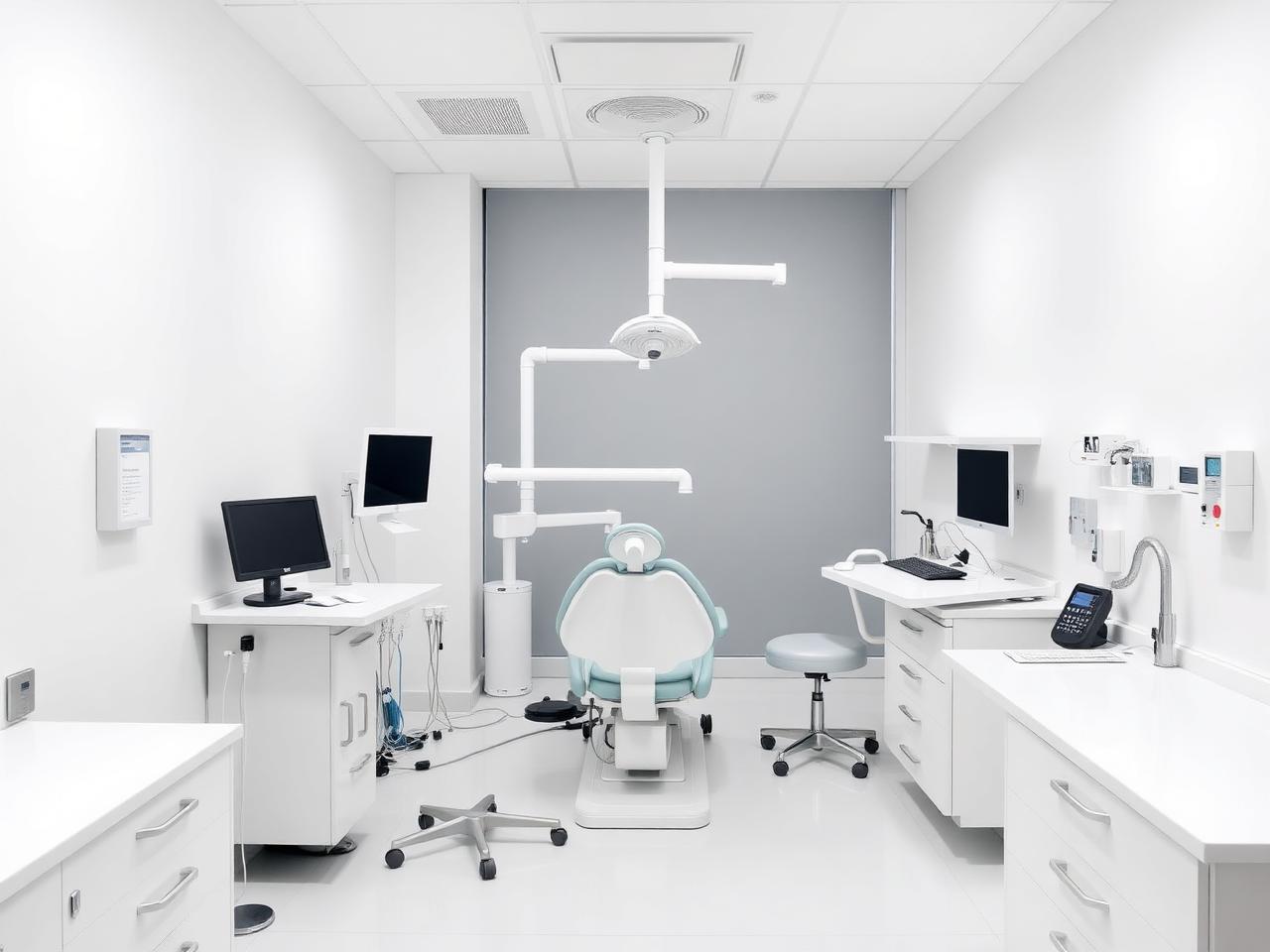 Medical practice treatment room after cleaning