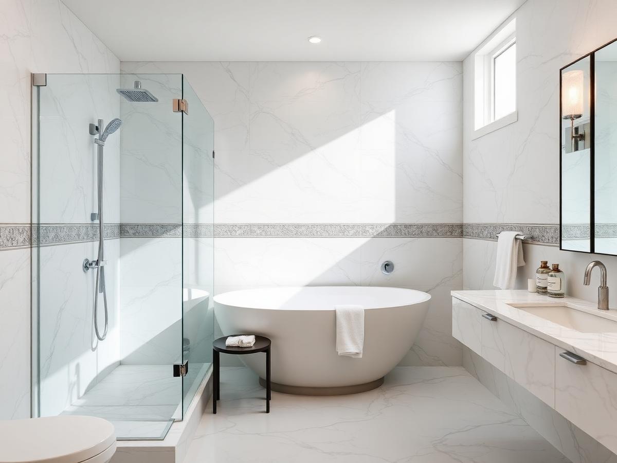 Deep-cleaned bathroom with polished fixtures